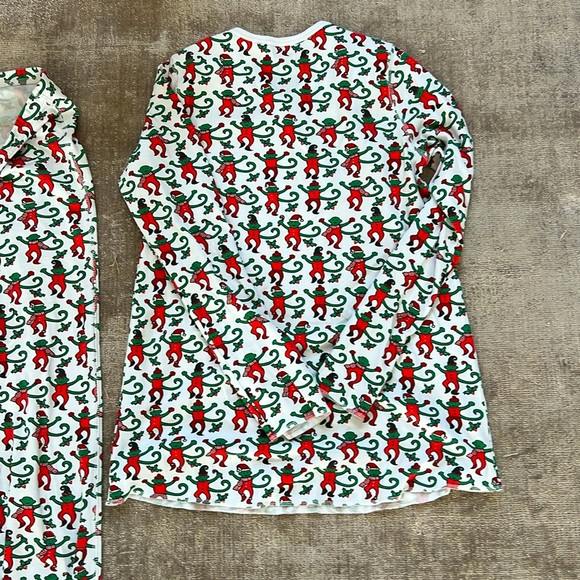 Roller Rabbit Monkey Christmas Pajama set Womens XS. - Picture 6 of 8